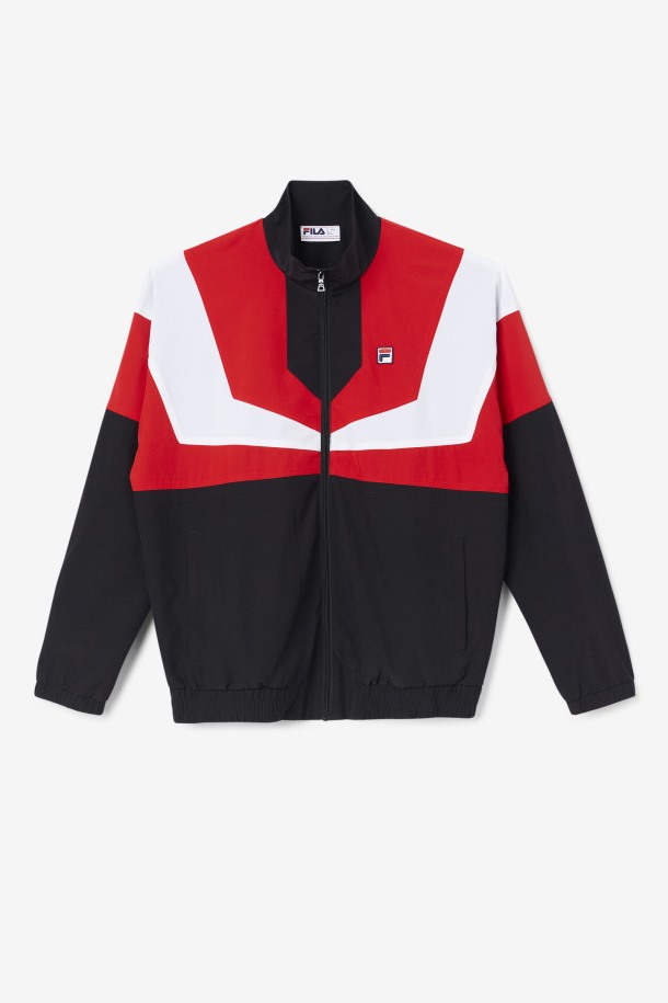 Chaqueta De Chándal Fila Outlets Amar Negra/roja/blanca
