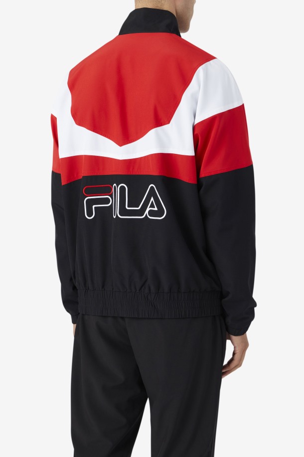 Chaqueta De Chándal Fila Outlets Amar Negra/roja/blanca