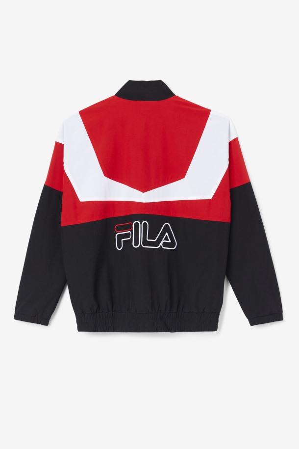 Chaqueta De Chándal Fila Outlets Amar Negra/roja/blanca