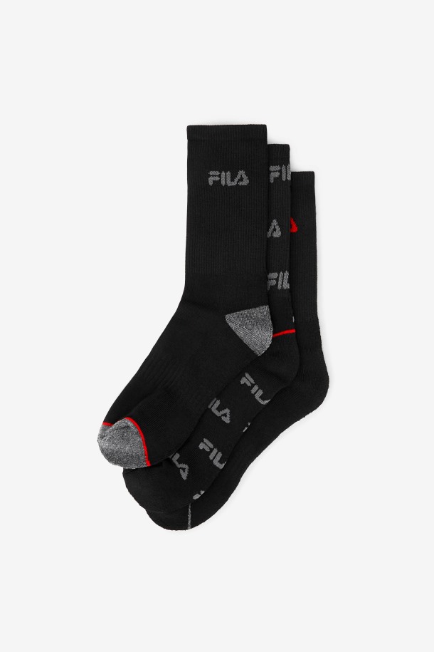 Pack De 6 Pares De Calcetines Fila Para Niños Negros