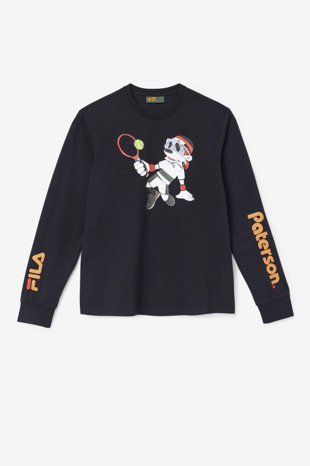 Negro Fila Outlets Fila X Paterson Camiseta De Manga Larga