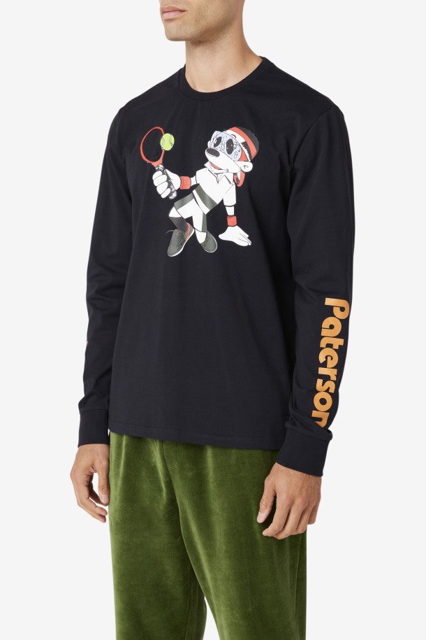 Negro Fila Outlets Fila X Paterson Camiseta De Manga Larga