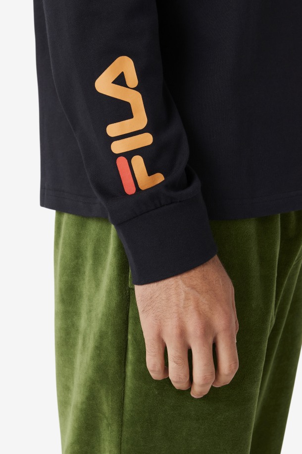 Negro Fila Outlets Fila X Paterson Camiseta De Manga Larga