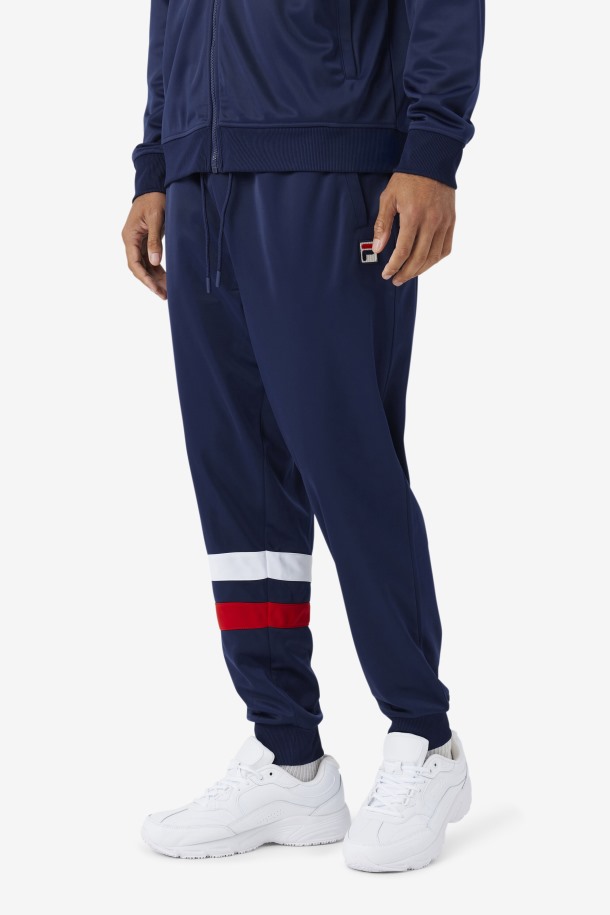Fila Outlets Azul Marino/rojo/blanco Jaya Pantalón De Chándal