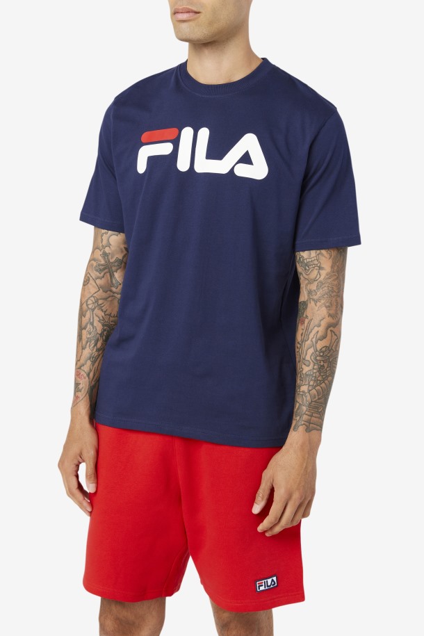Fila Outlets Hombre Eagle Tee Peacoat/white/chinese Red