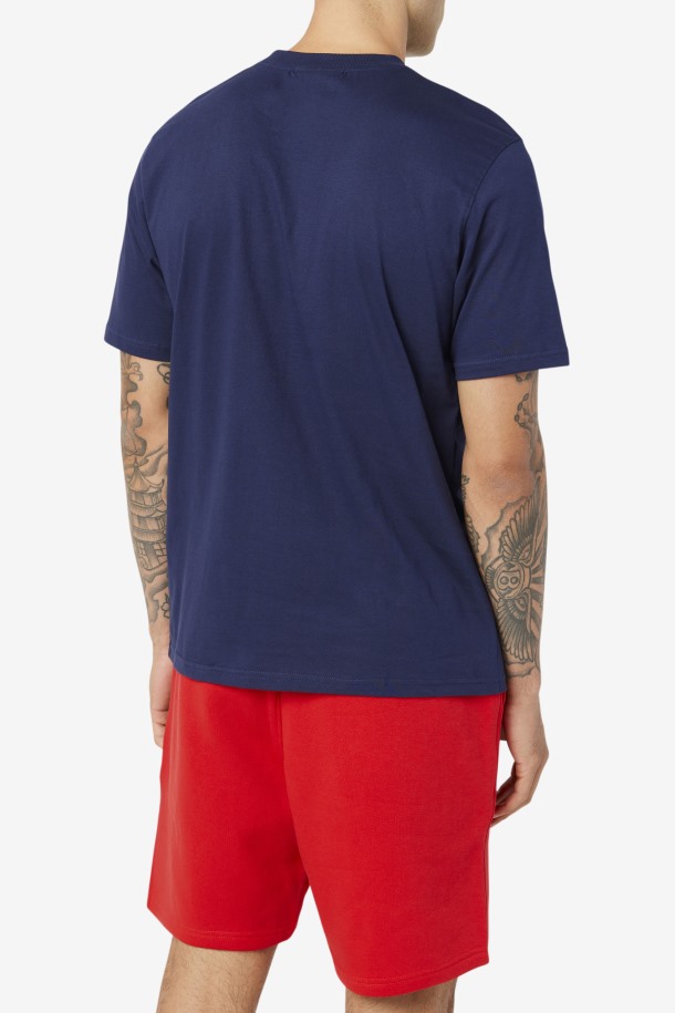 Fila Outlets Hombre Eagle Tee Peacoat/white/chinese Red