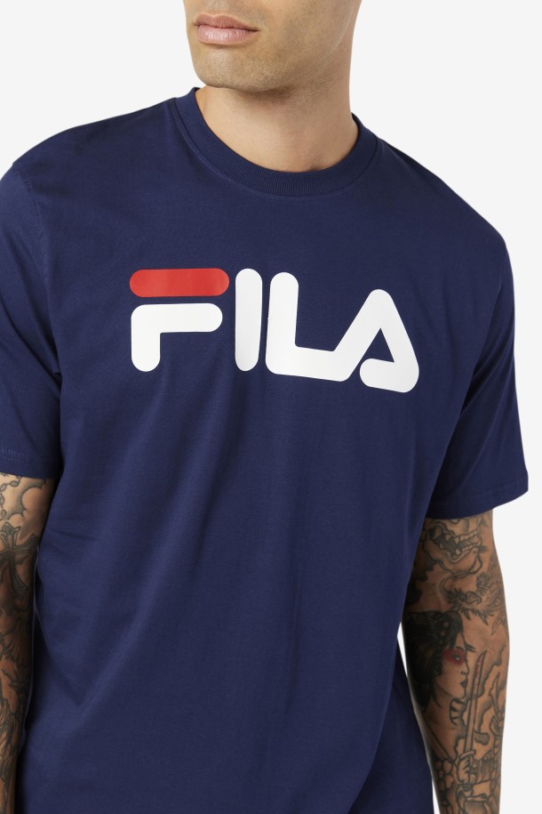 Fila Outlets Hombre Eagle Tee Peacoat/white/chinese Red