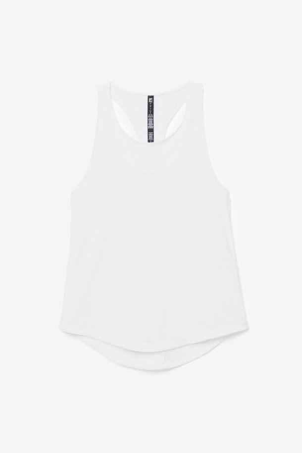 Camiseta Tiras Nadador Textura Uplift Cola Salidas Blanco