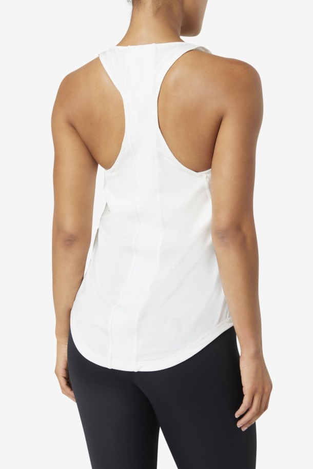 Camiseta Tiras Nadador Textura Uplift Cola Salidas Blanco