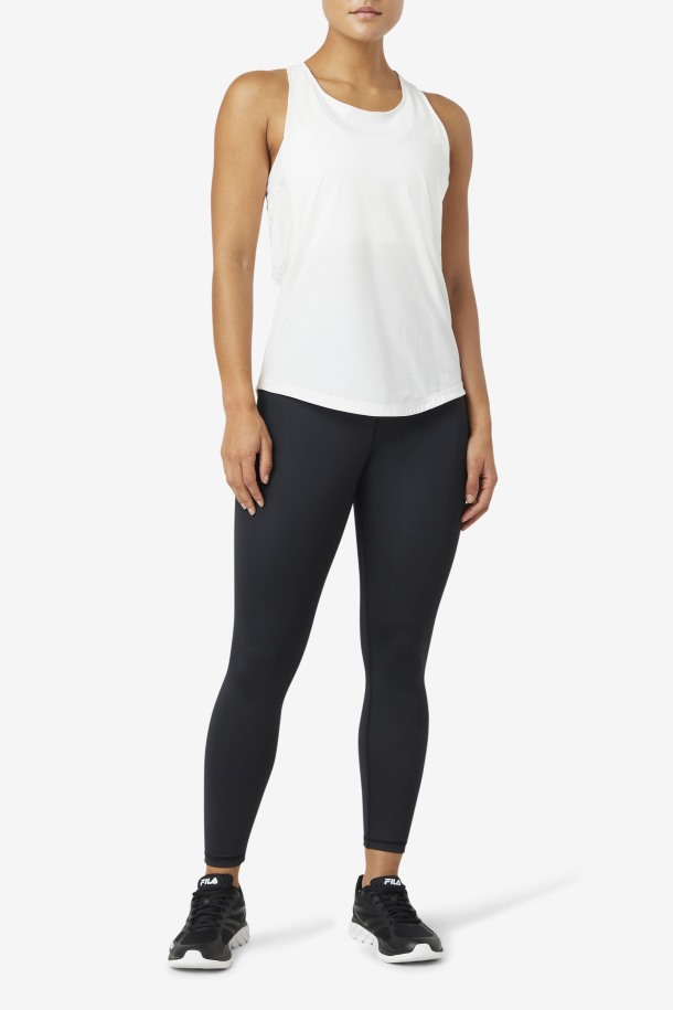 Camiseta Tiras Nadador Textura Uplift Cola Salidas Blanco