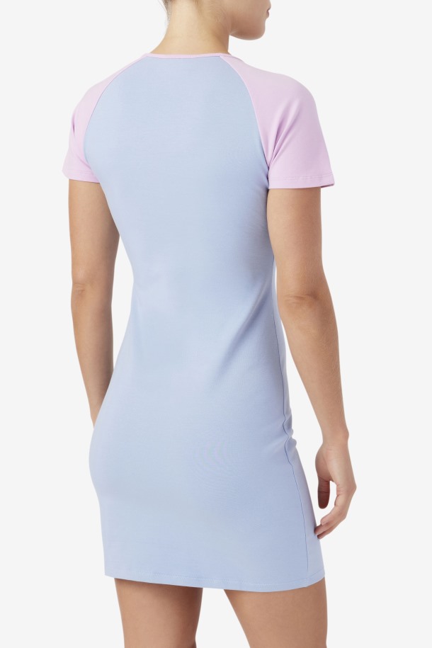 Azul/orquídea Outlets Cola Vestido Kyra