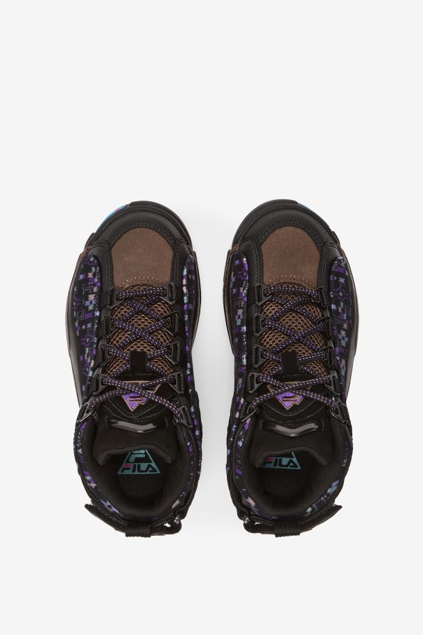 Fila Outlets Niños Pequeños Grant Hill 2 Outdoor Negro/piña/púrpura