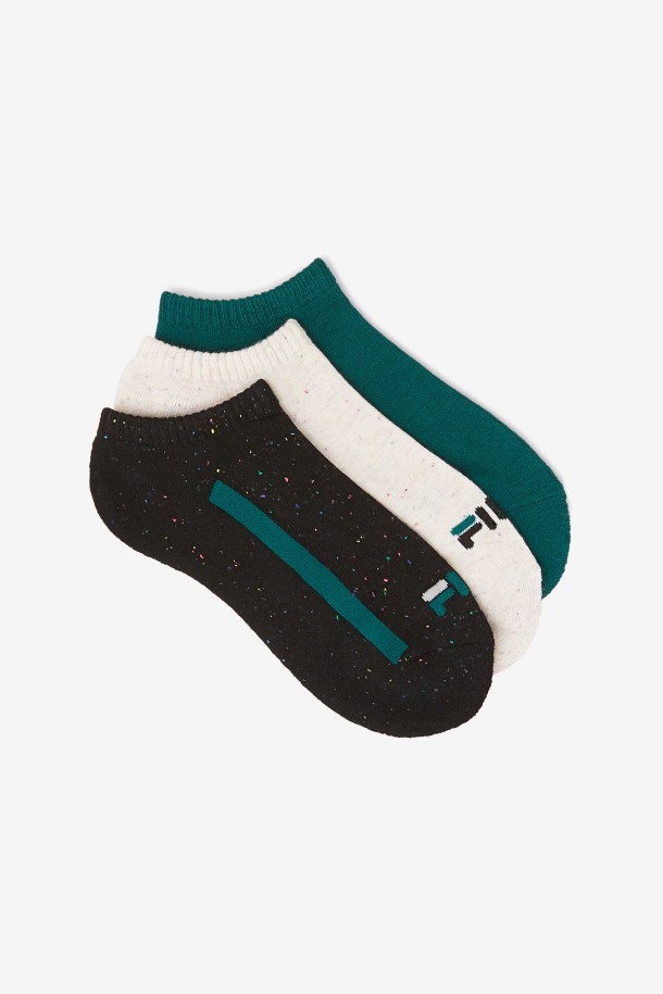 Paquete De 3 Calcetines Invisibles Con Rayas Moteadas Para Mujer Fila Outlet