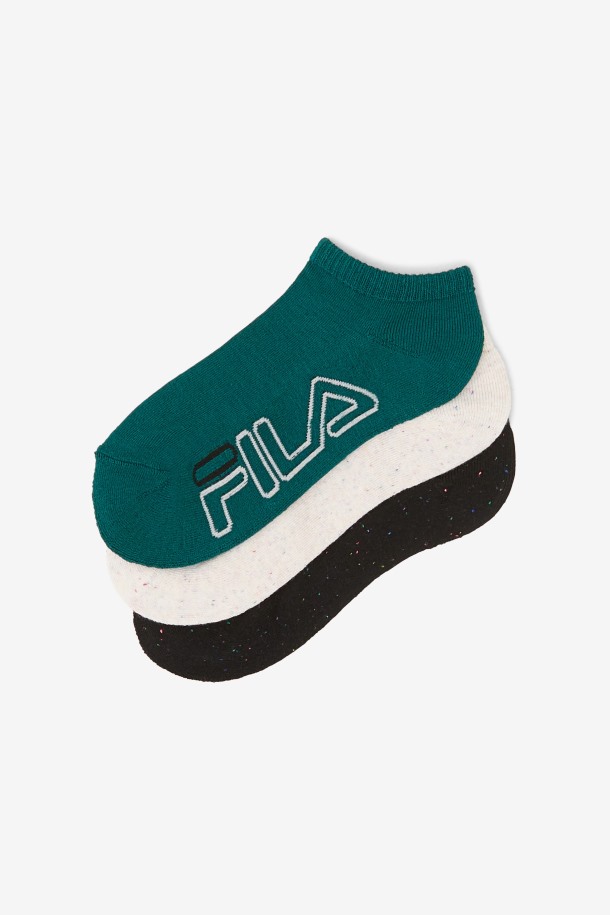 Paquete De 3 Calcetines Invisibles Con Rayas Moteadas Para Mujer Fila Outlet