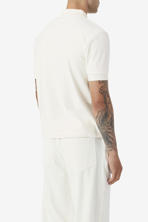 Devon Terciopelo Polo Fila Puntos De Venta Egret