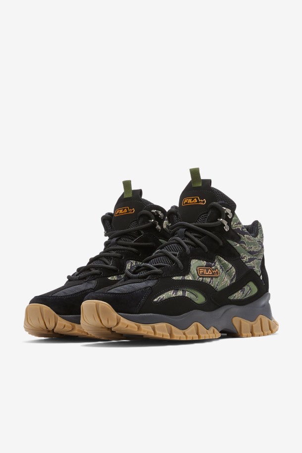 Negro/cebollino/goma Fila Outlet Hombre Ray Tracer Tr 2 Mid
