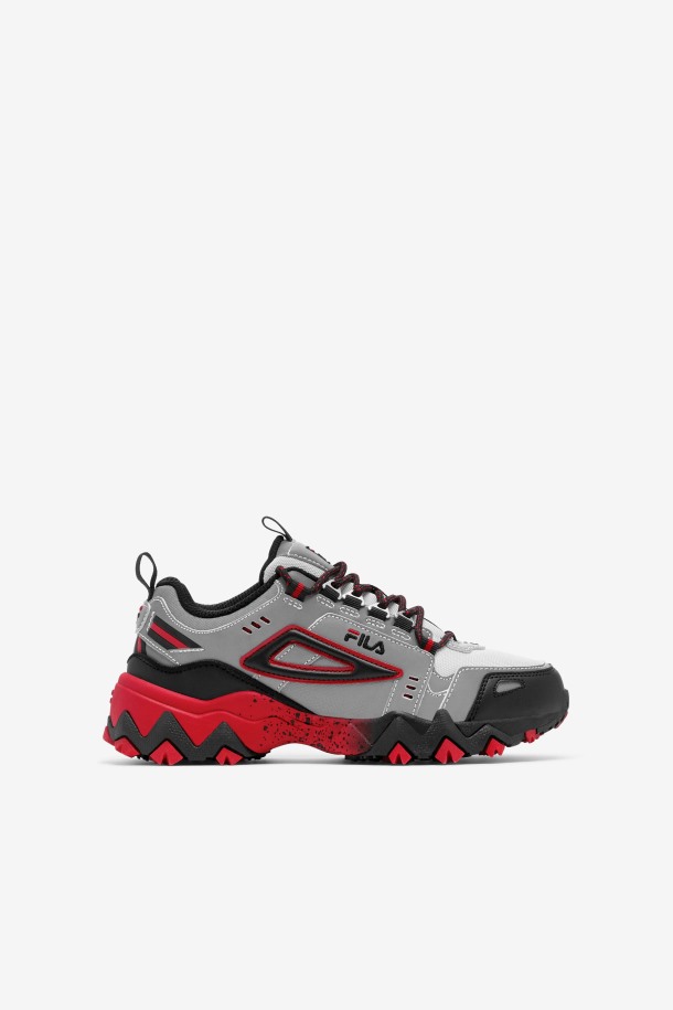 Fila Outlets Niños Pequeños Oakmont Tr Plata Metálica/negro/rojo
