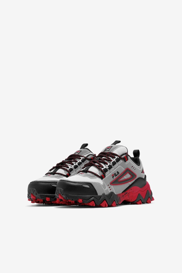 Fila Outlets Niños Pequeños Oakmont Tr Plata Metálica/negro/rojo