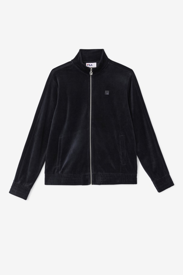 Cola Outlets Devell Terciopelo Negro Chaqueta