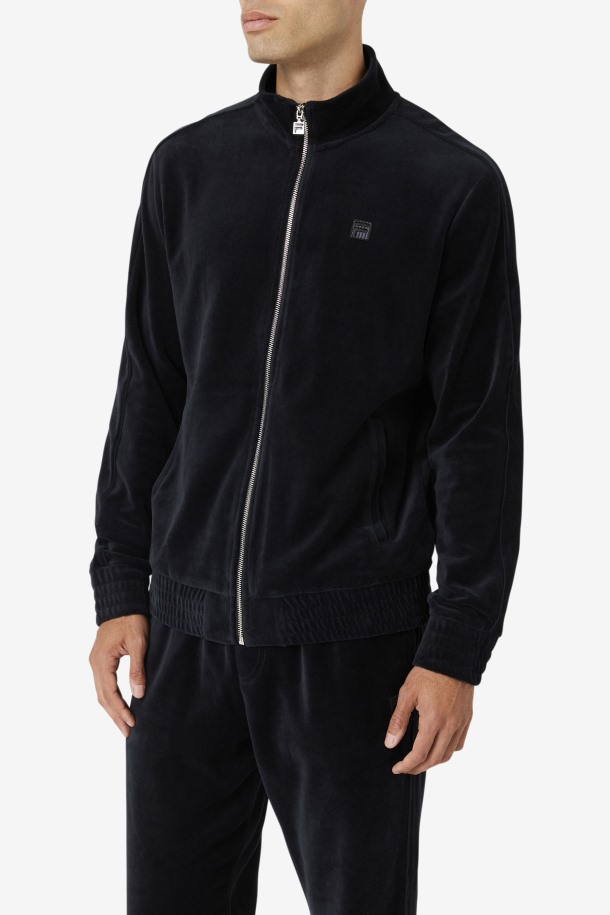 Cola Outlets Devell Terciopelo Negro Chaqueta