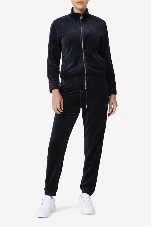 Cola Outlets Devell Terciopelo Negro Chaqueta