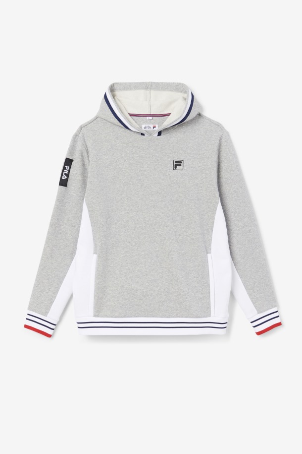 Fila Outlets Bevans Park Sudadera Con Capucha Gris Jaspeado