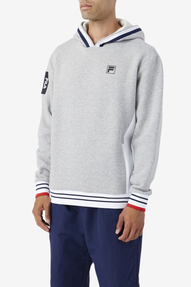 Fila Outlets Bevans Park Sudadera Con Capucha Gris Jaspeado