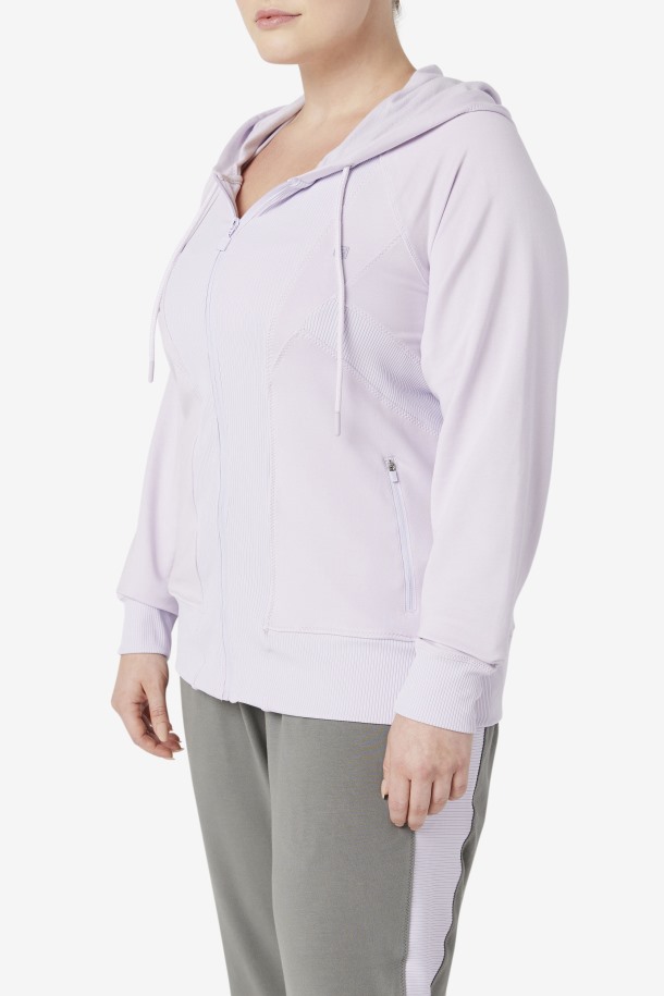 Fila Outlets Fi-lux Textura Sudadera Con Cremallera Completa Azul Lavanda
