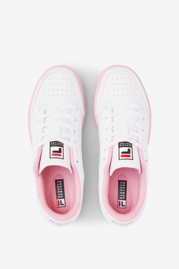 Blanco/coral Blush/negro Tenis Originales Mujer Lux X Barneys Fila Outlet