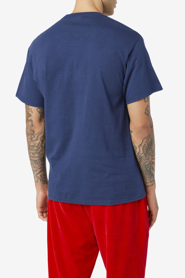 Camiseta Fitness Original Azul Marino/rojo/blanco Fila Outlet