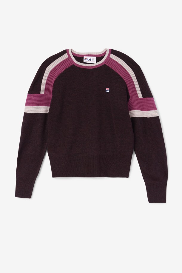 Fila Outlets Frankie Knit Crew Vino De Uva/rouge/potpourri