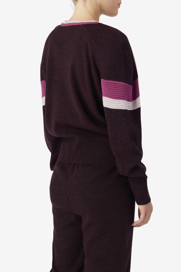 Fila Outlets Frankie Knit Crew Vino De Uva/rouge/potpourri