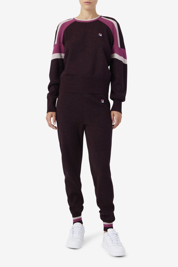 Fila Outlets Frankie Knit Crew Vino De Uva/rouge/potpourri