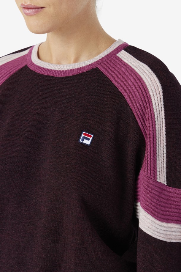 Fila Outlets Frankie Knit Crew Vino De Uva/rouge/potpourri