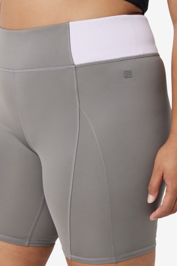 Fila Outlets Forza 8\" Texture Bike Short Gargoyle/Lavender Blue