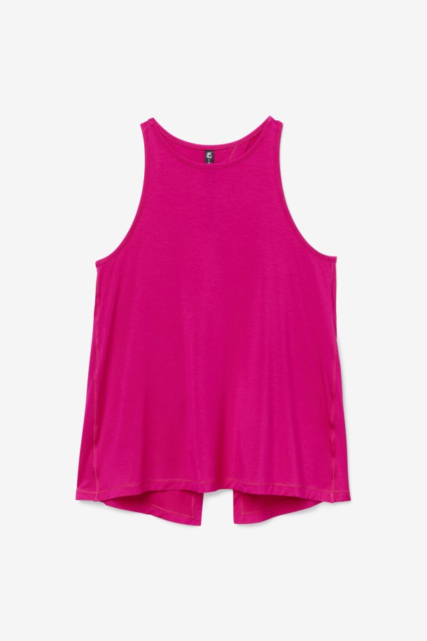 Camiseta Sin Mangas Fi-lux Rosa Brillante Con Espalda Abierta Ofertas Fila