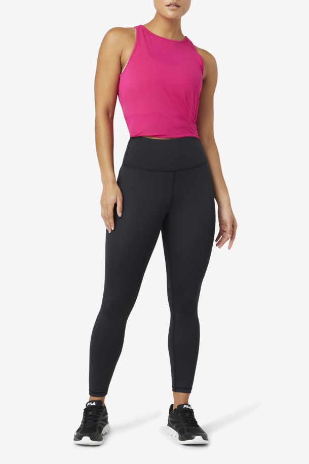 Camiseta Sin Mangas Fi-lux Rosa Brillante Con Espalda Abierta Ofertas Fila