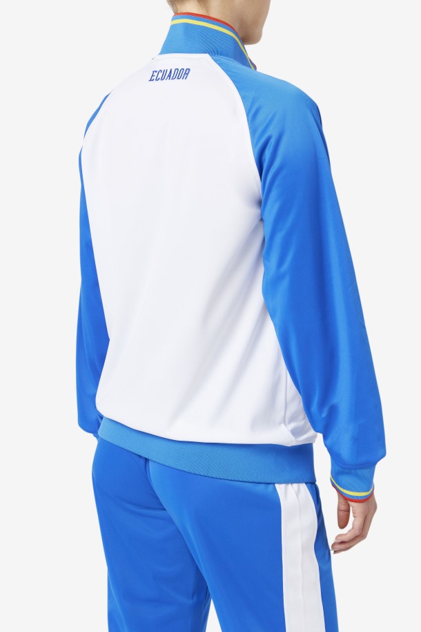 Chaqueta De Chándal Ecuador Fila Outlets Blanco/azul/rojo Fuego/amarillo