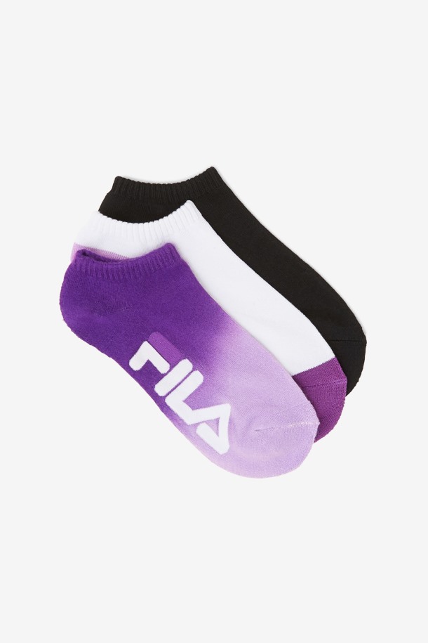 Paquete De 3 Calcetines Invisibles De Mujer Dip Dye Violeta Fila Outlet
