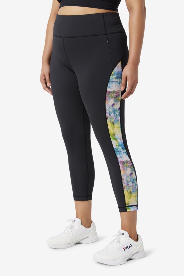 Leggins Force Contrast 7/8 Negro/tie Dye Fila Outlet Online