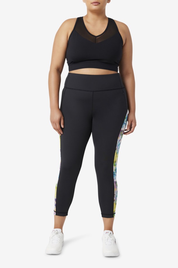 Leggins Force Contrast 7/8 Negro/tie Dye Fila Outlet Online