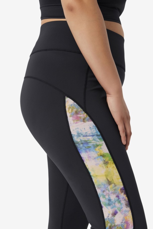 Leggins Force Contrast 7/8 Negro/tie Dye Fila Outlet Online