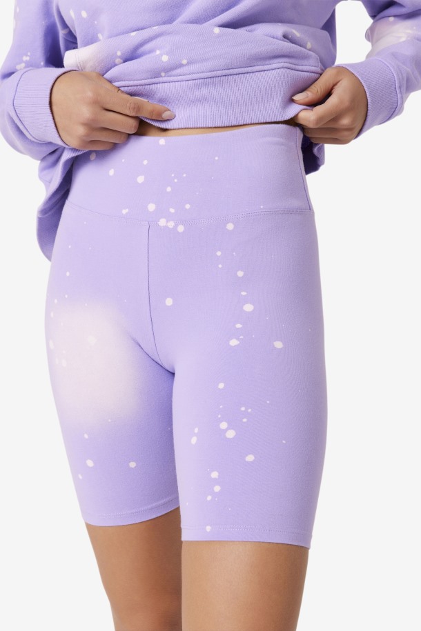 Fila Outlets Taima Tie Dye Bike Short Viola Tie Dye