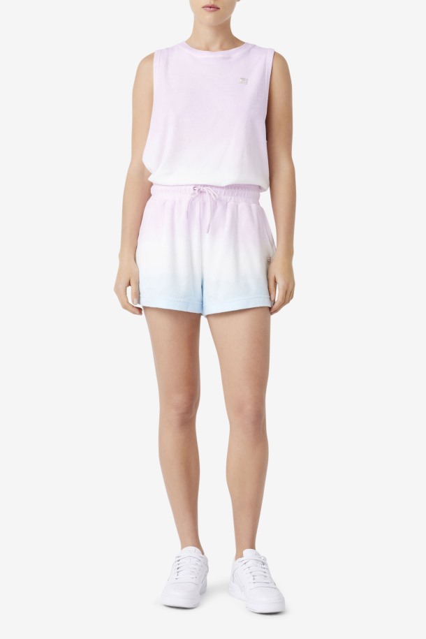 Gretta Short Fila Outlets Orquídea/azul/melocotón Tierno