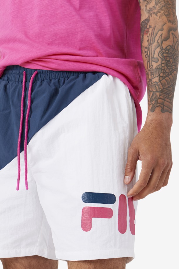 Shorts De Baño Ama Azul Marino/blanco/morado De Fila Outlets
