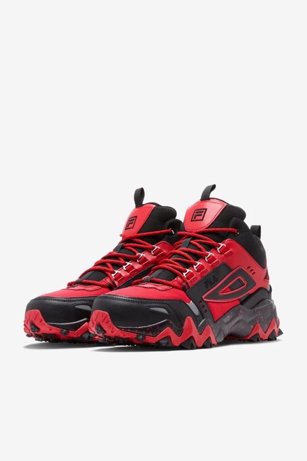 Zapatillas Oakmont Tr Mid Fila Hombre Rojo/negro/metalizado Plata