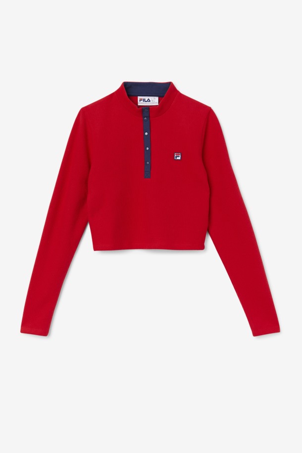 Fila Outlets Rojo Josie Media Cremallera Top