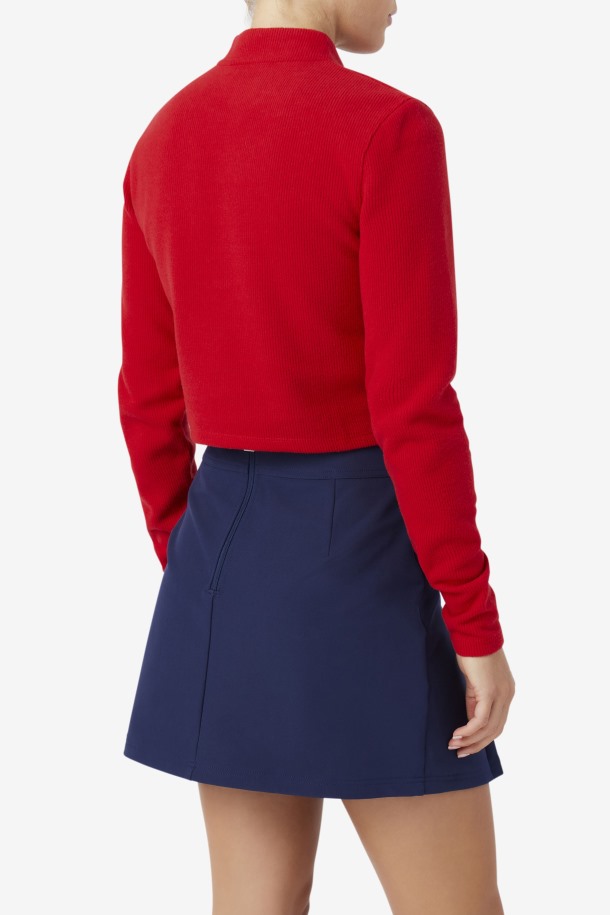 Fila Outlets Rojo Josie Media Cremallera Top