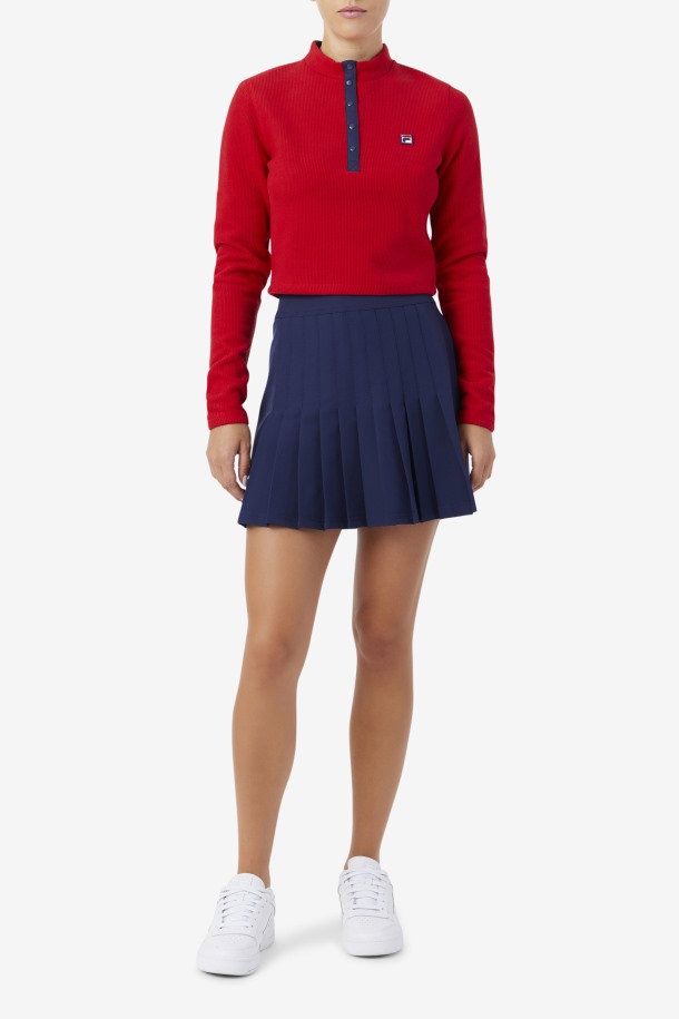 Fila Outlets Rojo Josie Media Cremallera Top