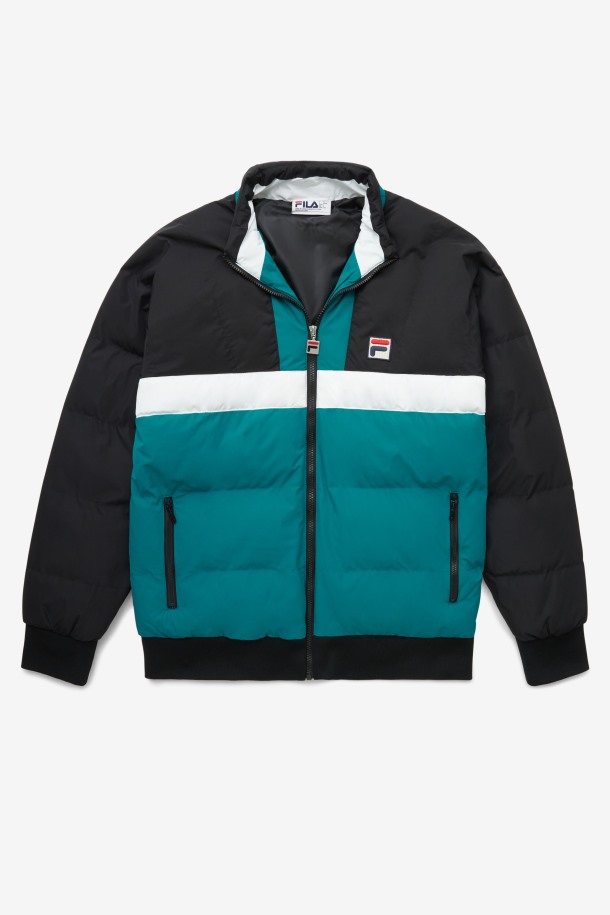Chaqueta De Esquí Fausto Black/harbour Blue/white Row Online Outlet